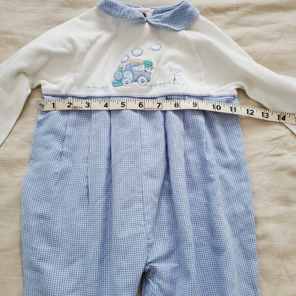 Vintage Bear Train Footed PJs 9-12 months - Picture 3 of 5
